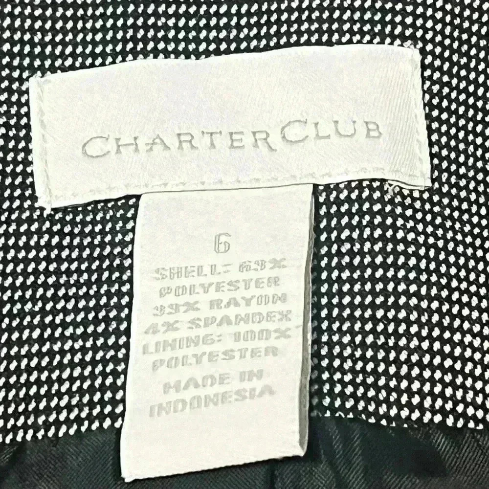 Charter Club Women’s size 6 black and white the Blaise’s, black buttons. Classic - Picture 10 of 10